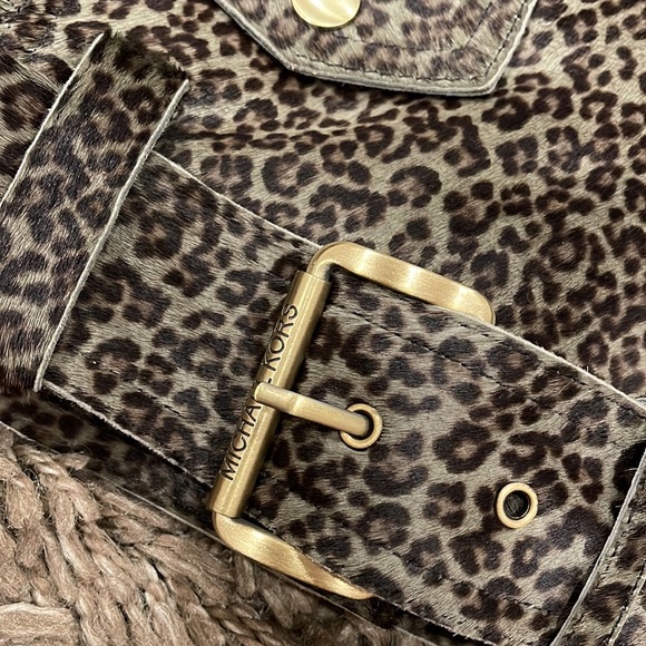 New MICHAEL MICHAEL KORS
Leopard Print Calf Hair Moto Jacket Size M - Picture 10 of 17